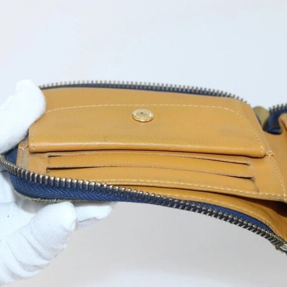 LOUIS VUITTON Monogram Denim Mini Zippy Wallet Wallet Blue - Picture 13 of 15